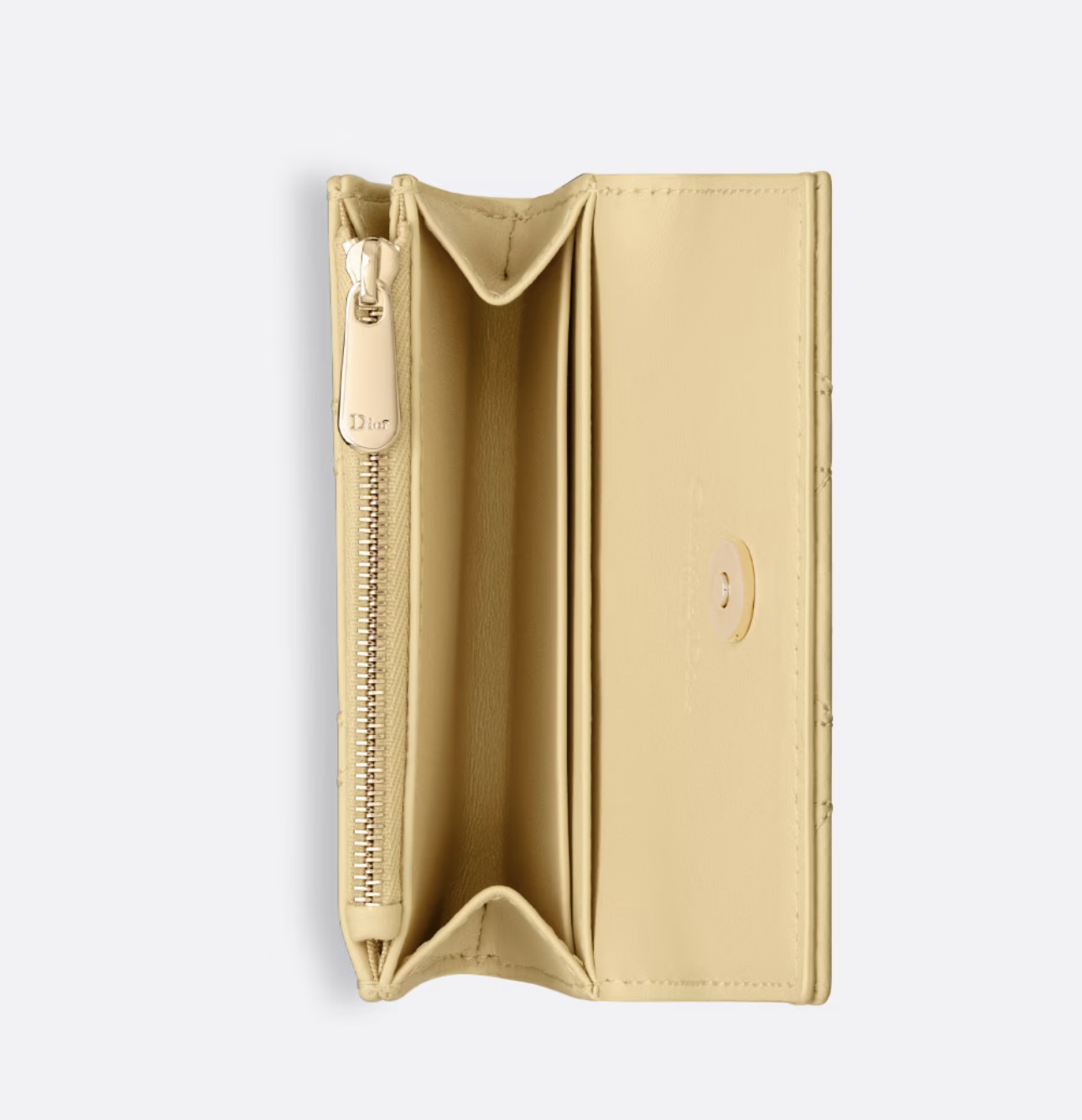 My Dior Glycine Wallet  Pastel Yellow Cannage Lambskin image2